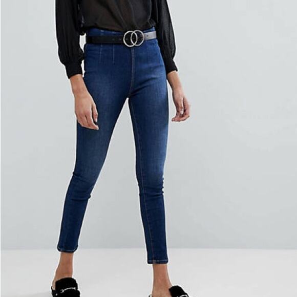 Free People Ultra High Rise Stretchy Skinny Ankle Jeans Size 25 - Picture 1 of 7